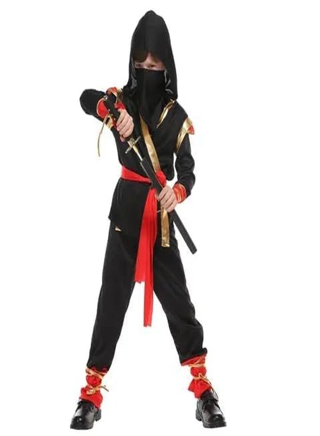 Fancy Agents Polyester Halloween Costume For Kids |Vampire Robe Fancy Dress |Ninja Dress For Kids| Ninja &Robe Halloween Dress For Kid On Theme Party, Role Play, Halloween (6-8 Years), Multicolor - Image 1